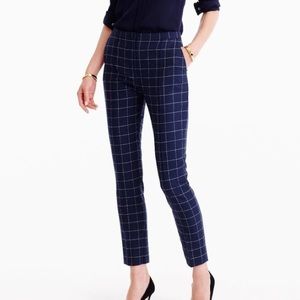 J. Crew tapered trouser pant - windowpane print